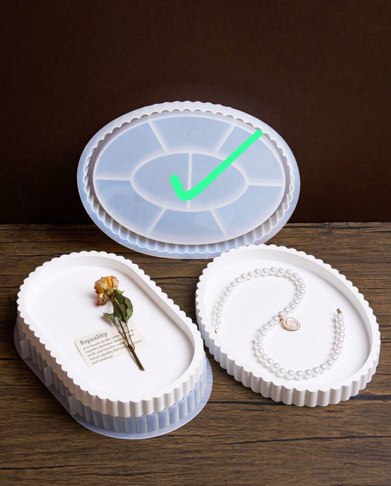 Stripe Oval Tray