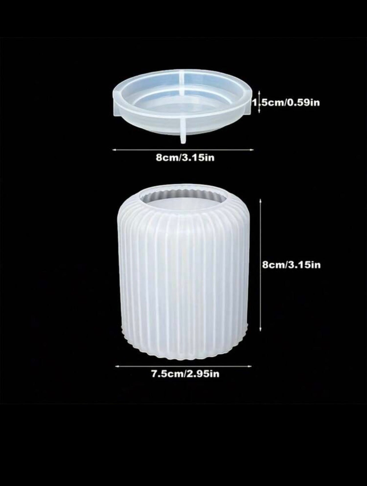 Stripes Jar With lid