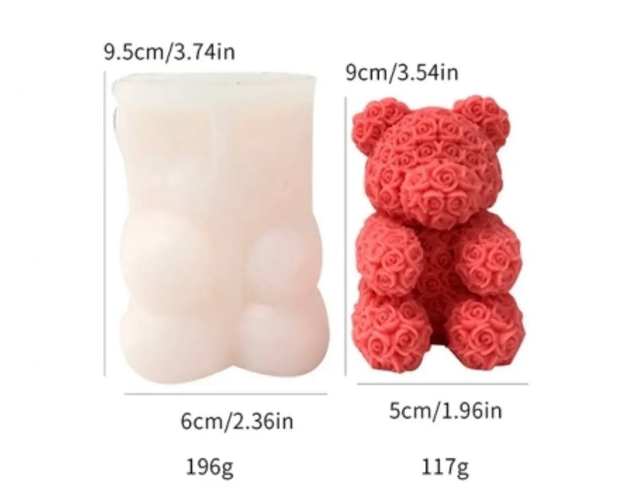 Teddy Candle Mold