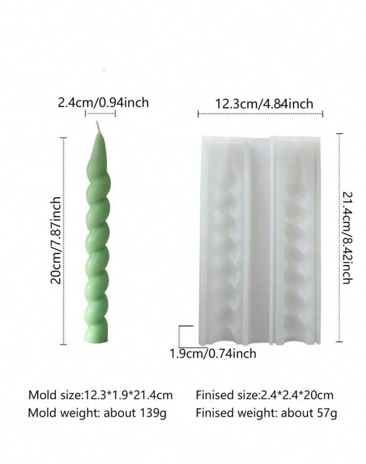 Spiral Candle Mold