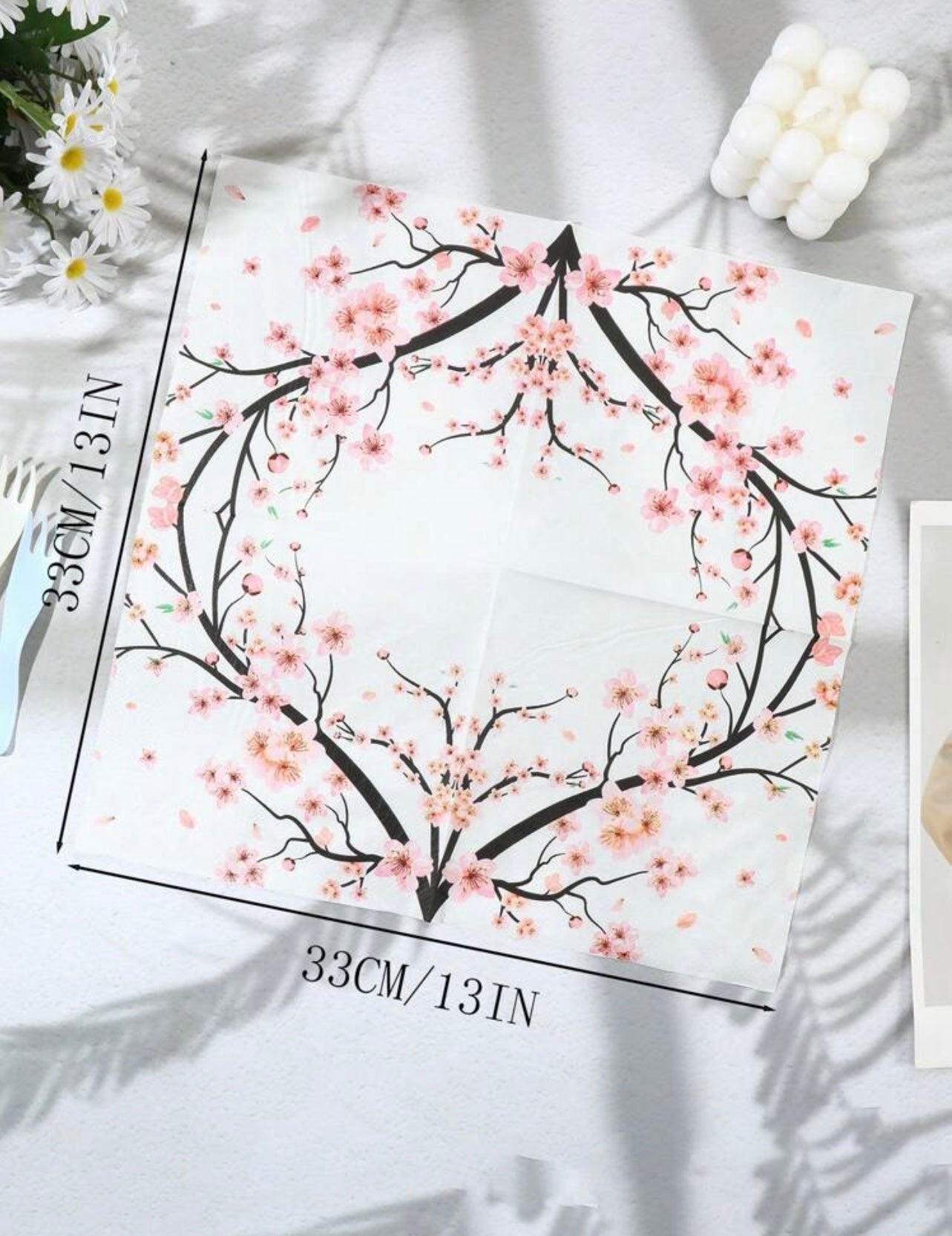 Pink Blossom Decoupage ( 2 pc)