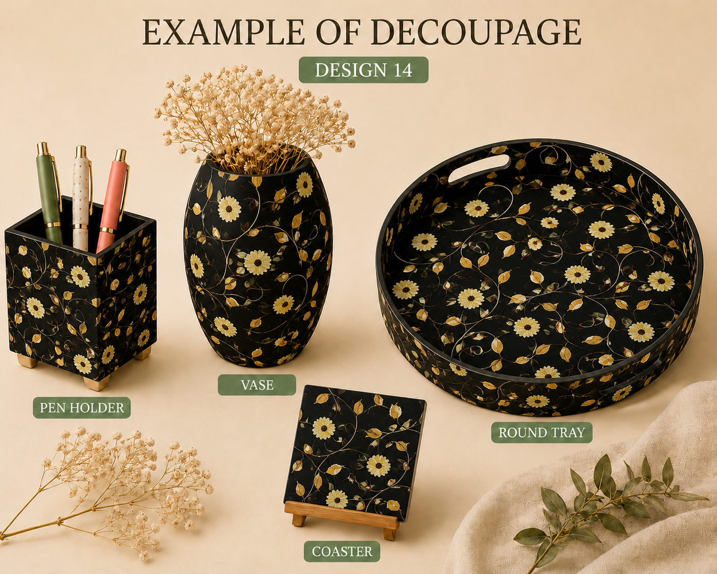 Sunflower Decoupage ( Pack of 10)
