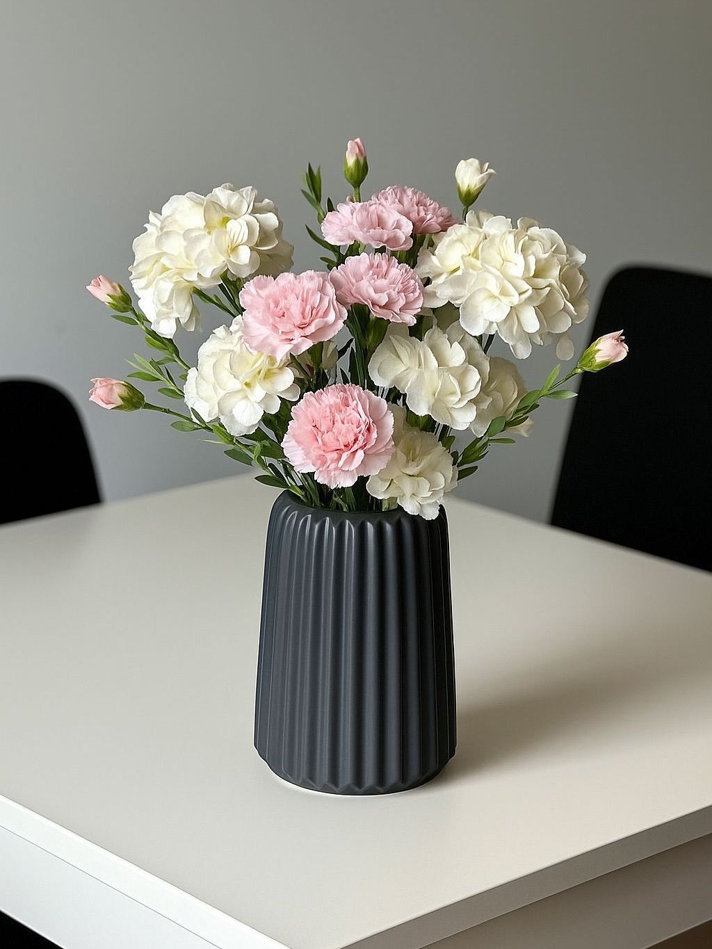 Ribbed Long Vase