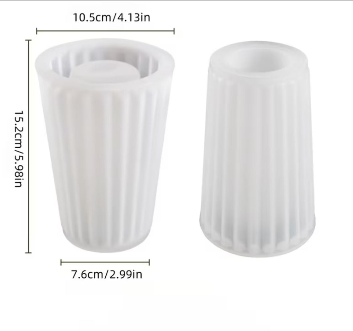 Ribbed Long Vase